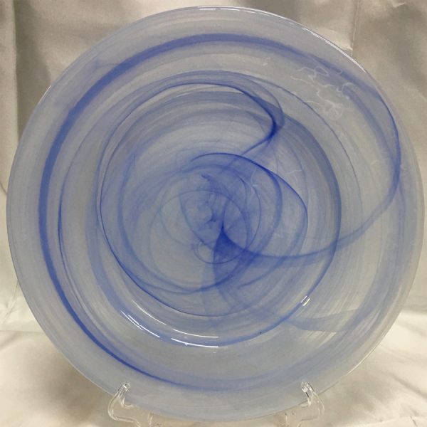 Charger Blue Swirl Glass