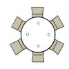 4’ Round Wood Folding Table - Image 2