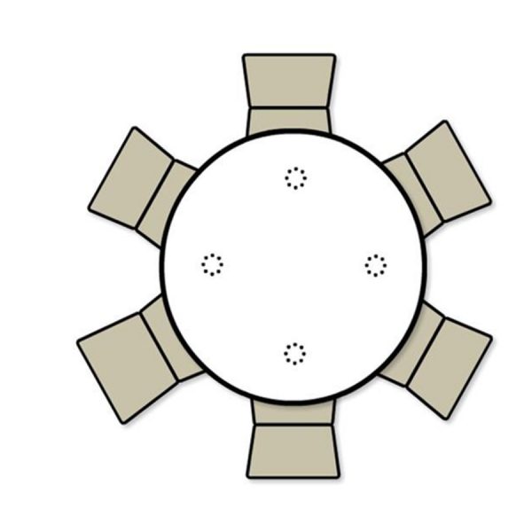 4’ Round Wood Folding Table - Image 2