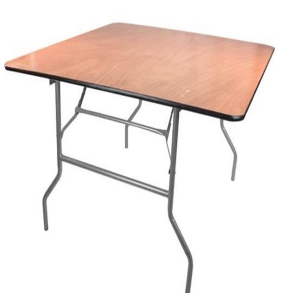 5’ Square Wood Folding Table