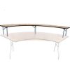 5 ft. Serpentine Wood Folding Banquet Tables - Image 2