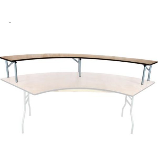 5 ft. Serpentine Wood Folding Banquet Tables - Image 2