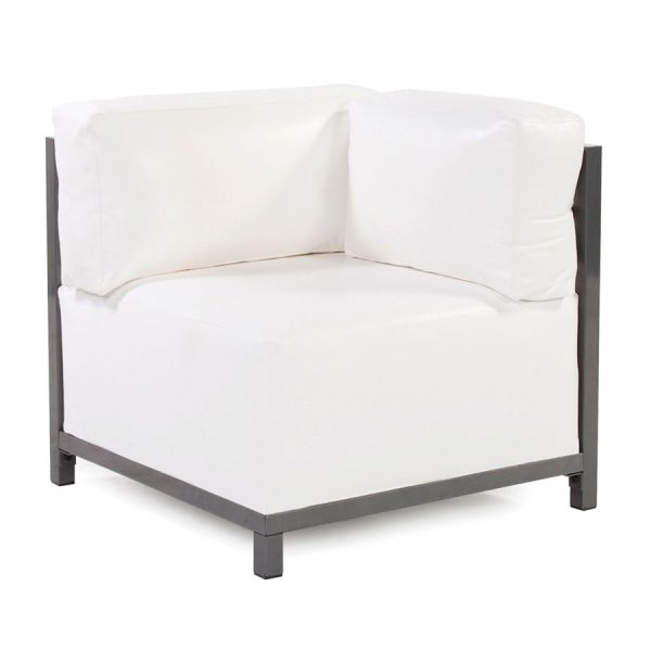 Axis Corner Chair Atlantis White Titanium Frame