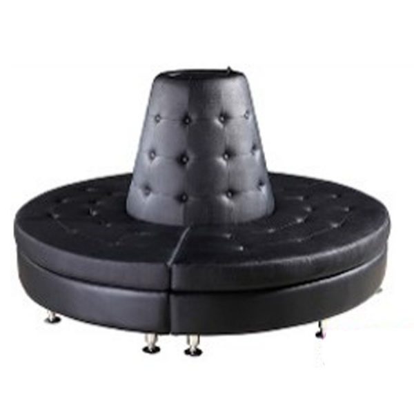 Black Bella Lauren Round Banquette