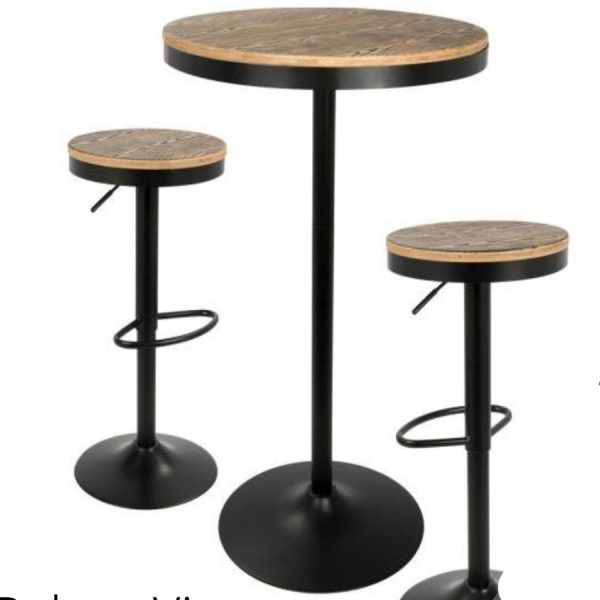 Dakota Black Pub Bar Stool - Image 2