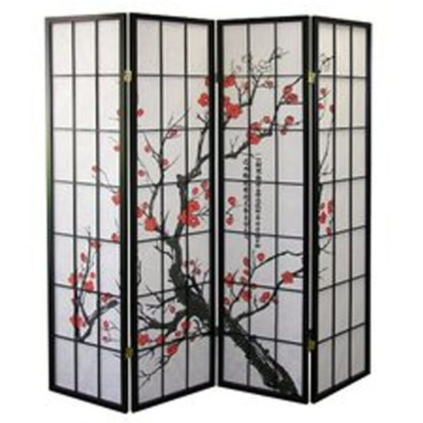 Folding Asian Plumb Screen