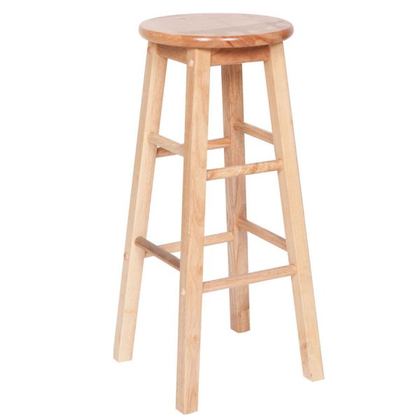 Natural Wood Bar Stool