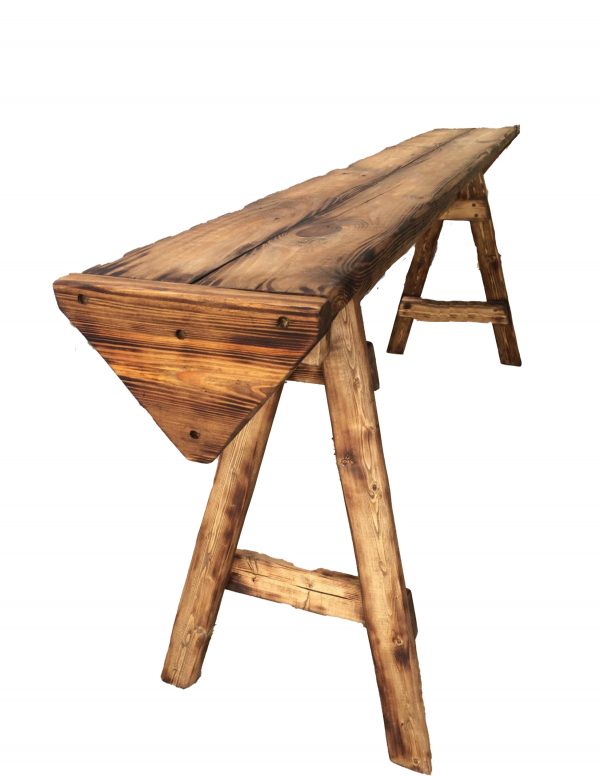 Rustic Saw Horse Community Table