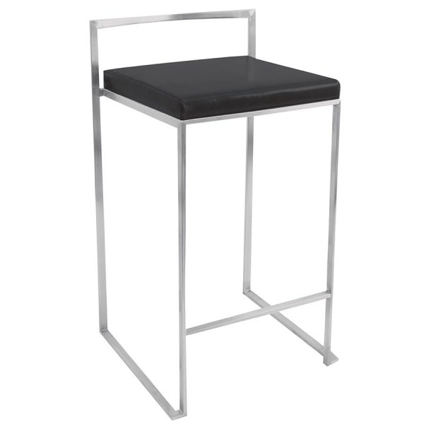 Stackable Bar Stool Black