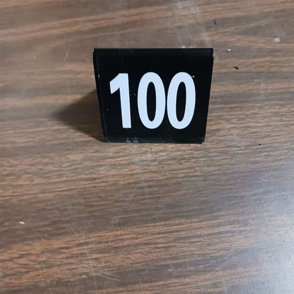 Black Table Numbers 1-100